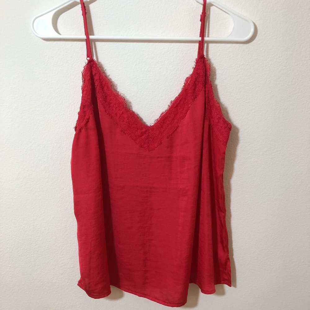 BP Red Lace Trim Tank Medium